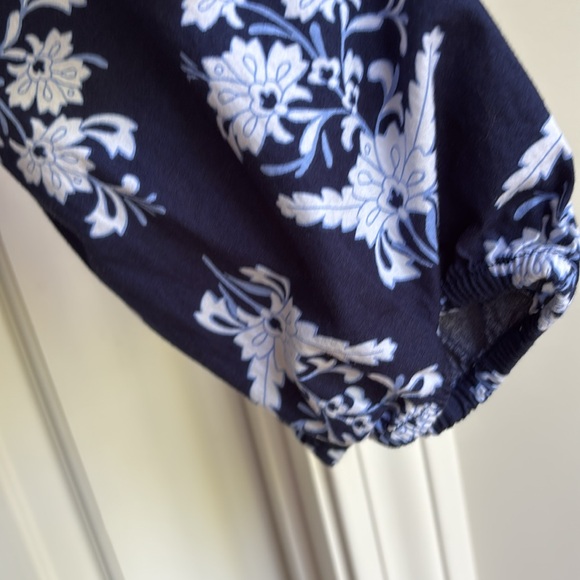 Floral cotton-blend poplin raglan tiered mini dress - Picture 4 of 5